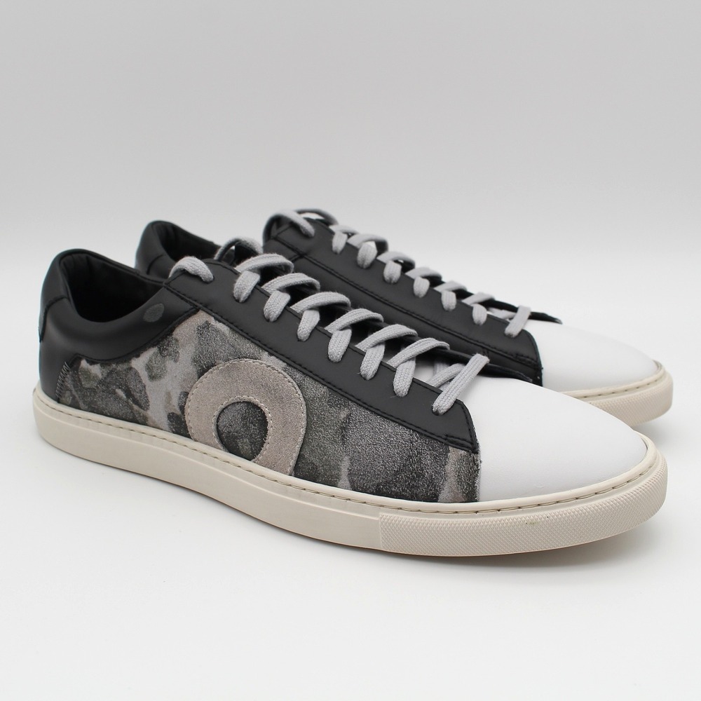Oliver Cabell Low 1 Casual Sneakers Mens Size 42 (US 9) Black White Camo Leather